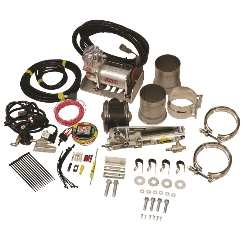 BD Diesel Exhaust Brake Universal for 4" Exhaust Remote Mount W/ Air Compressor