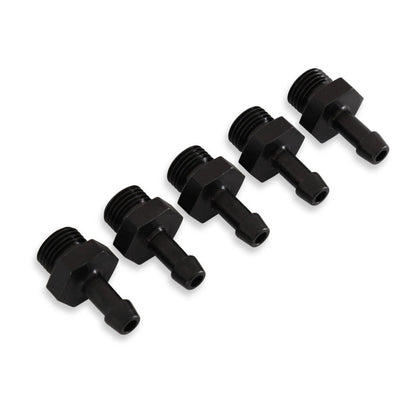 AEM Adjustable Fuel Pressure Regulator Barb Fitting -6 (9/16in-18) to 7mm - 5 Pack 25-393