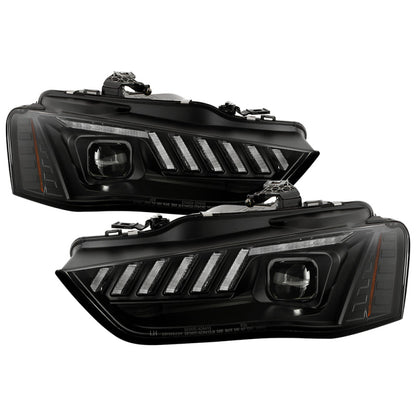 Spyder 13-16 Audi A4/S4 HID Model Only High-Power LED Headlights - Black PRO-YD-AA413HIDAP-BK 5088352