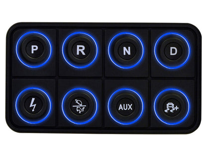 AEM EV 8 Button Keypad CAN Based Programmable Backlighting 30-8400