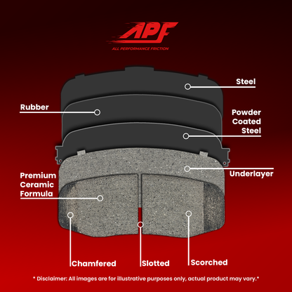 For Buick Park Avenue (97-05), Cadillac DeVille (97-05) Front Ceramic Brake Pads