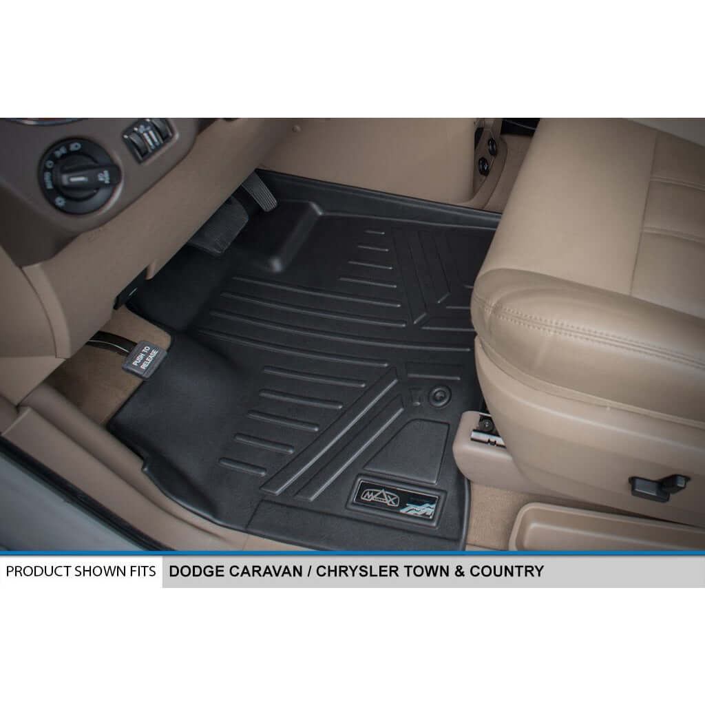 2013-2020 Dodge Grand Caravan Floor Liners | 2nd Row Bucket Seats, With Super Console | SMARTLINER