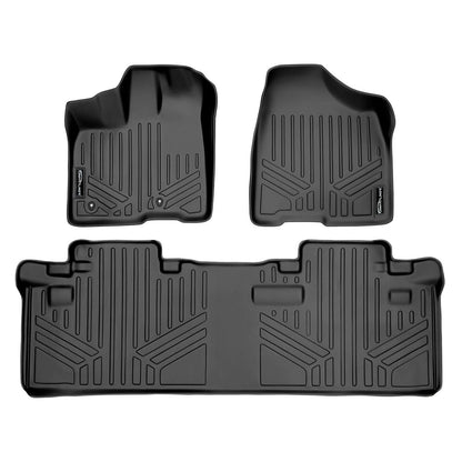 2011-2012 Toyota Sienna Floor Liners|8 Passenger Models (with cover for 2nd row sliding track)|SMARTLINER
