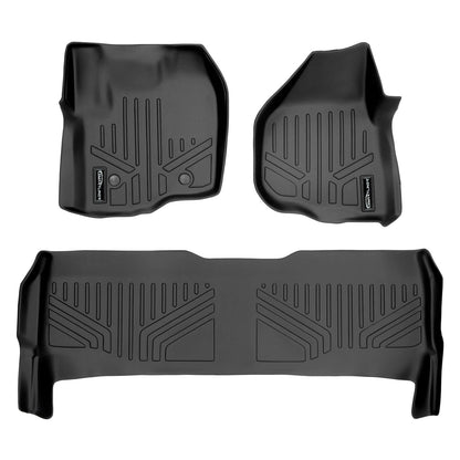 2012 Ford F-450 Floor Liners|Super Crew Models (Not Over the hump/Not 4x4 Shifter,. w/Raised footrest)|SMARTLINER