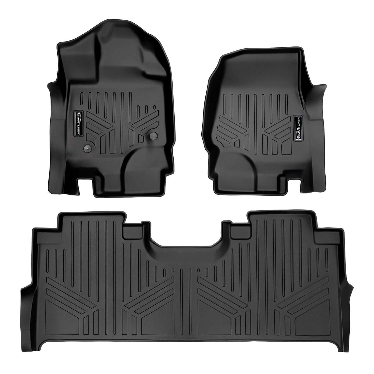2015-2027 Ford F-150 Floor Liners| Super Crew Models (2nd Row with Under seat Storage) |SMARTLINER