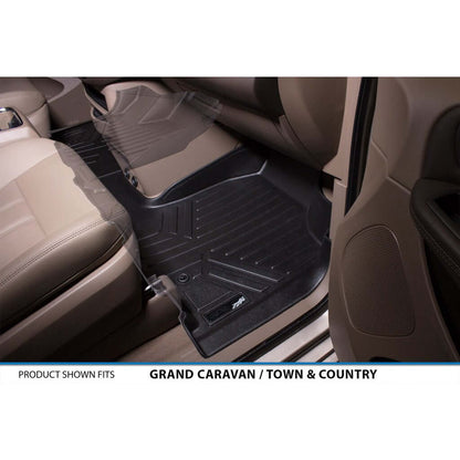 2013-2020 Dodge Grand Caravan Floor Liners | 2nd Row Bucket Seats, No Super Console | SMARTLINER