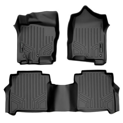 2017-2024 Nissan Titan Floor Liners | Crew Cab Models with 1st Row Bucket Seats and Carpeted Flooring| SMARTLINER