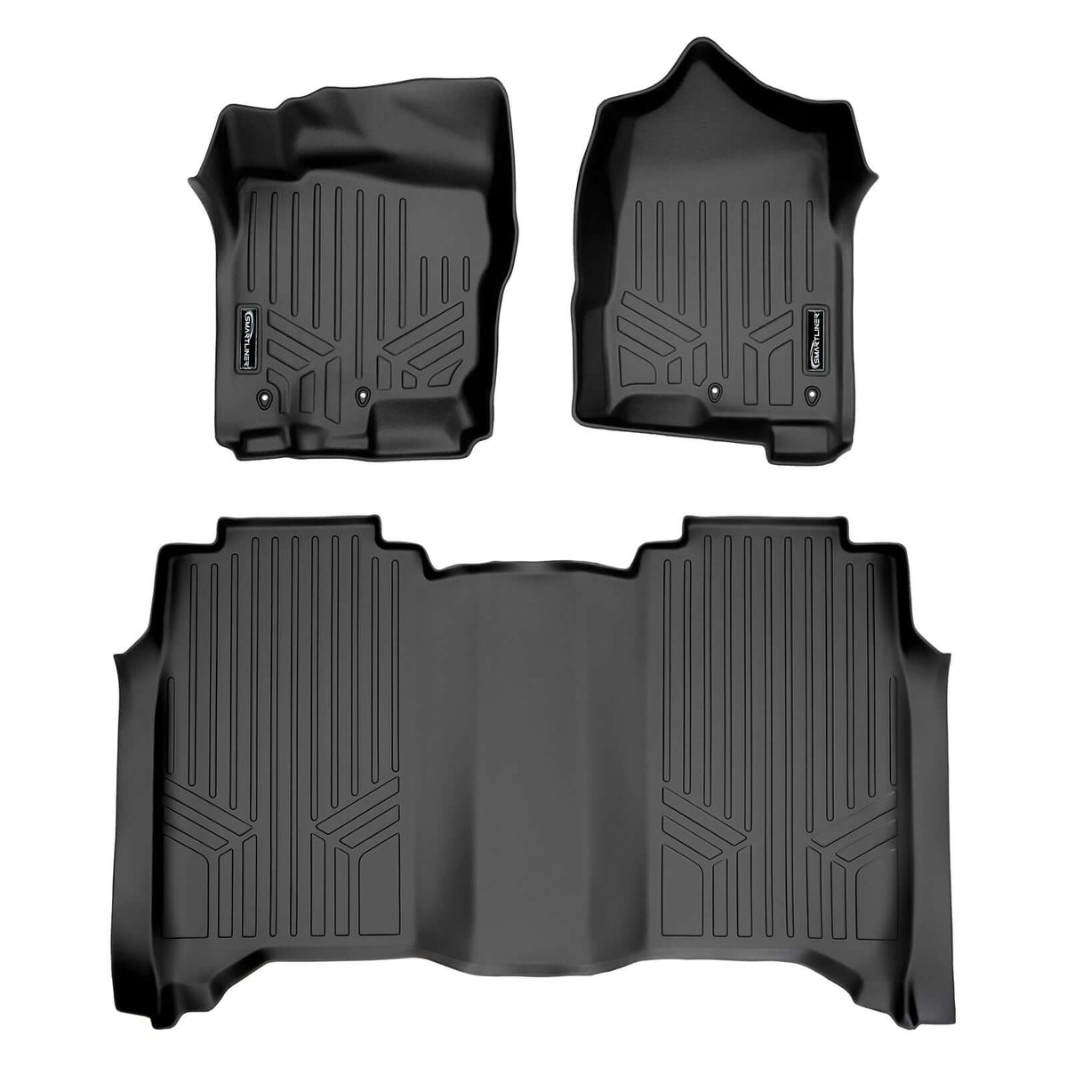 2017-2024 Nissan Titan Floor Liners | Crew Cab Models with 1st Row Bench Seat and Carpeted Flooring | SMARTLINER