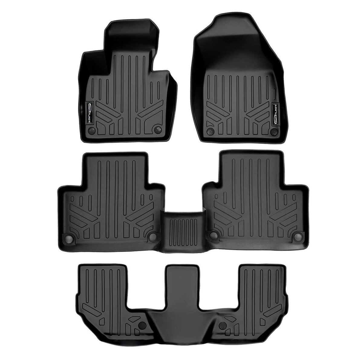 2021-2024 Volvo XC90 Recharge Floor Liners|7 Passenger Models|SMARTLINER