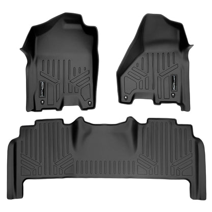2012 Ram 3500 Floor Liners|Mega Cab Models (No PTO Kit, No over the hump coverage, , Dual Driver/Passenger Hooks)|SMARTLINER