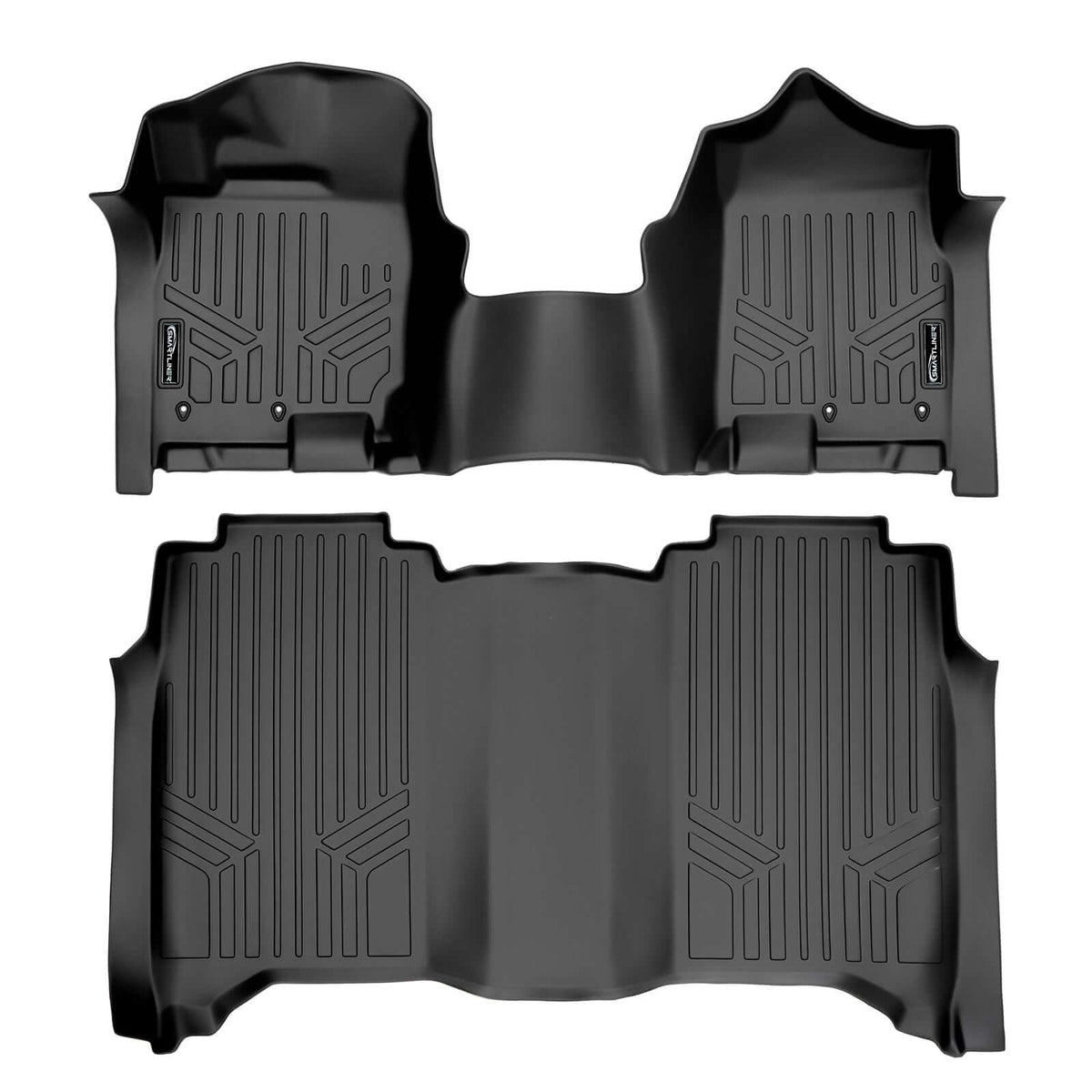 2017-2024 Nissan Titan Floor Liners | Crew Cab Models with 1st Row Bench Seat and Carpeted Flooring | SMARTLINER