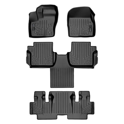 2014-2017 Ford Transit Connect Floor Liners|Long Wheel Base, Passenger Van Models (Wagon / Long Wheelbase W/Secondary Footrest. For 2nd row Bucket)|SMARTLINER