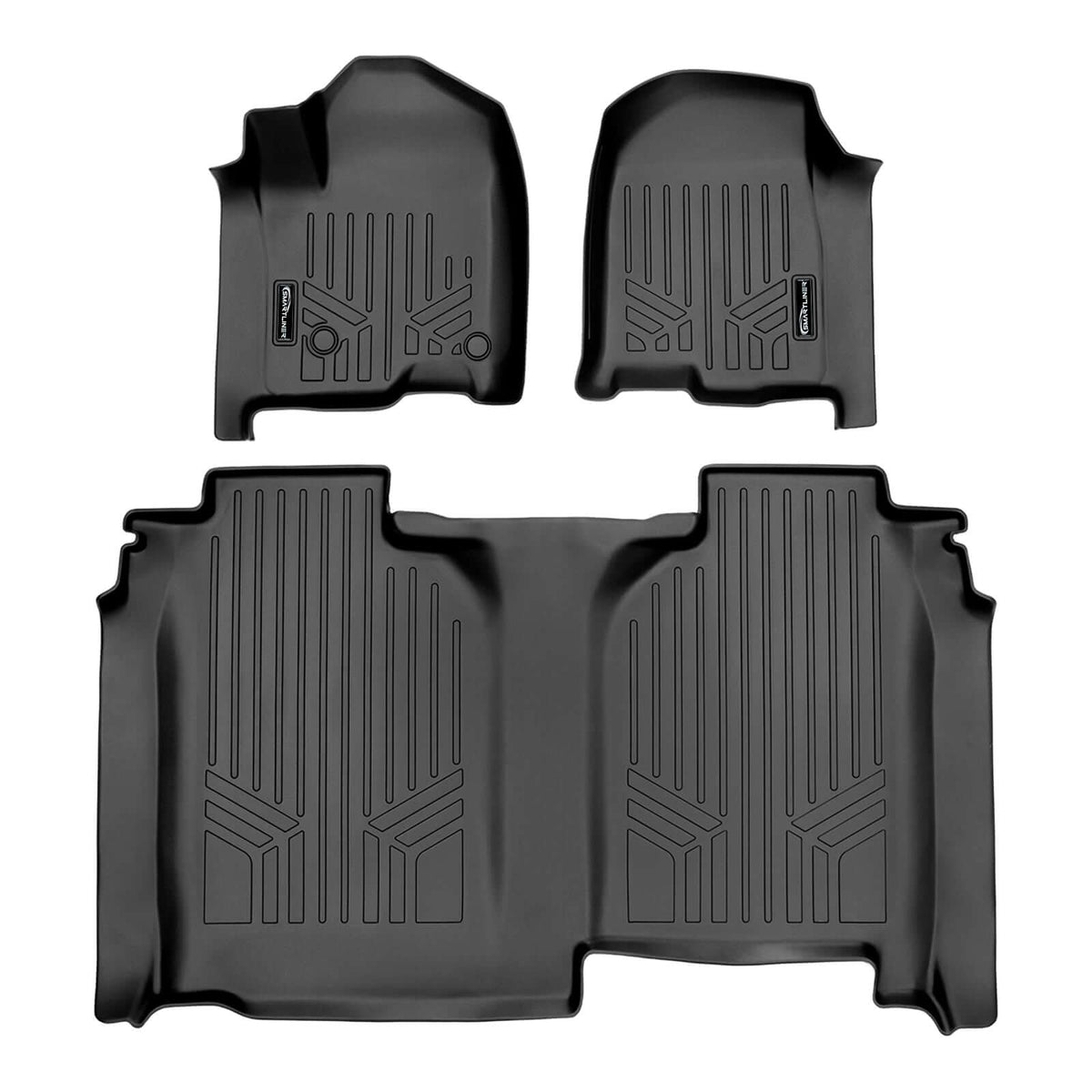 2019-2026 GMC Sierra 1500 Floor Liners|Crew Cab Models (Does NOT provide over-the-hump coverage. Fits CARPET models WITHOUT rear under-seat storage)|SMARTLINER
