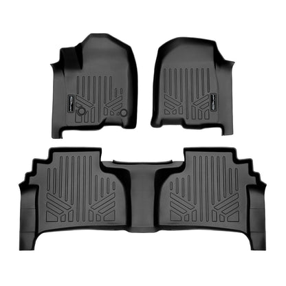 2019-2026 GMC Sierra 1500 Floor Liners|Double Cab Models (without OTH w/ rear under-seat storage)|SMARTLINER