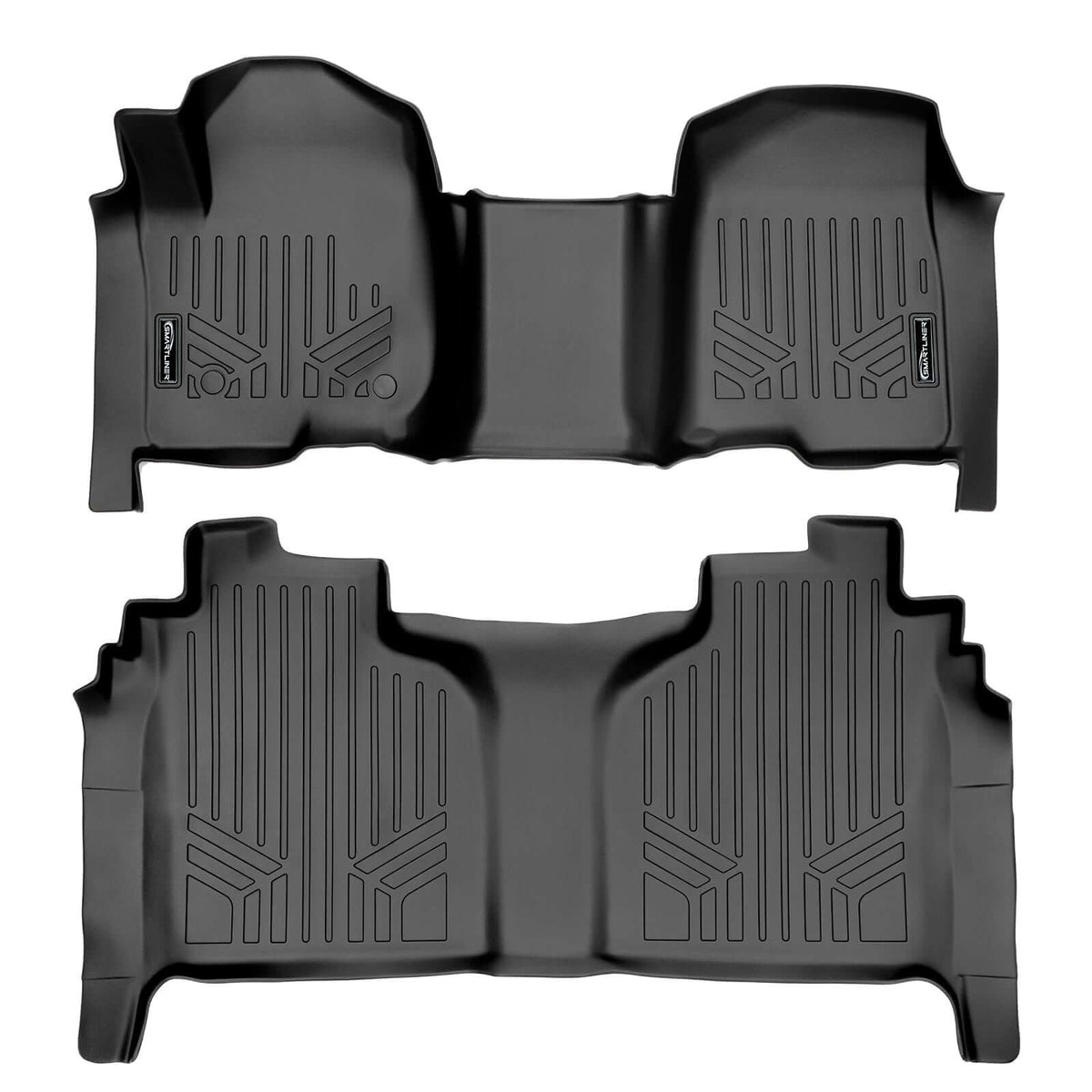 2019-2026 Chevrolet Silverado 1500 Floor Liners|Crew Cab Models (Provides over-the-hump coverage. Fits CARPET models WITH rear under-seat storage)|SMARTLINER