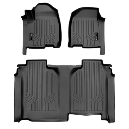 2019-2026 GMC Sierra 1500 Floor Liners|Crew Cab Models (Does NOT provide over-the-hump coverage. Fits VINYL models WITHOUT rear under-seat storage)|SMARTLINER