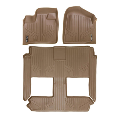 2008-2012 Dodge Grand Caravan Floor Liners | 2nd Row Stow'n Go Bucket Seats, With Super Console | SMARTLINER