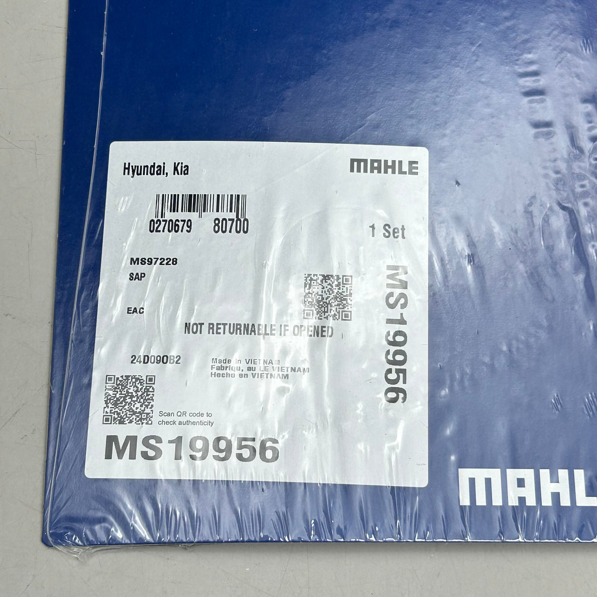 MAHLE Intake Manifold Gasket Replacement Part For Hyundai  MS19956