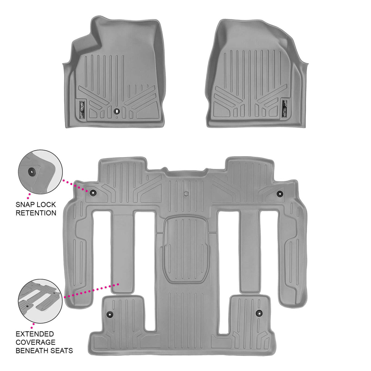 2009-2010 Chevrolet Traverse Floor Liners|7 Passenger Models|SMARTLINER