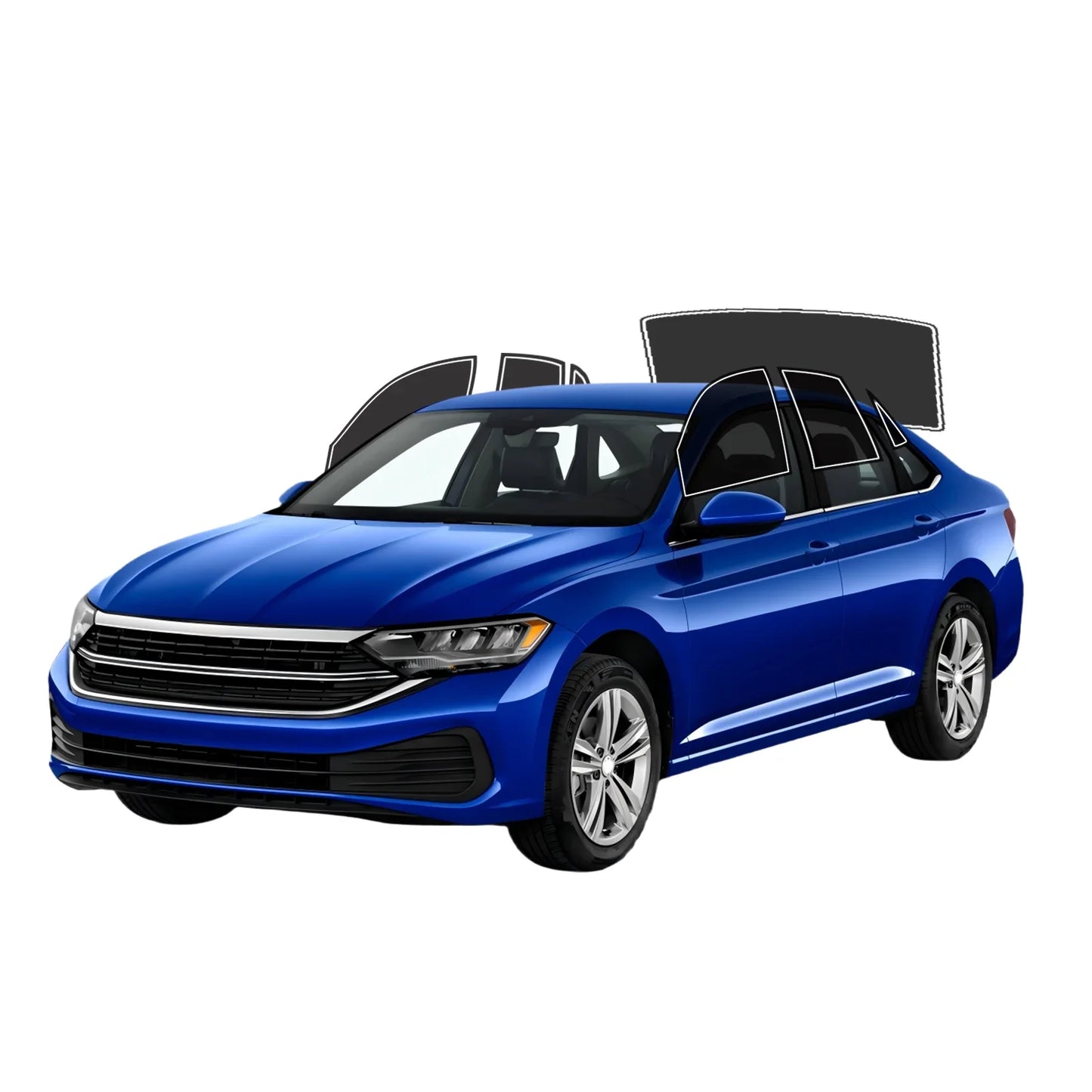 Precut Window Tint Kit for VW Jetta Sedan (2019–2024) | UV Block & Privacy Film