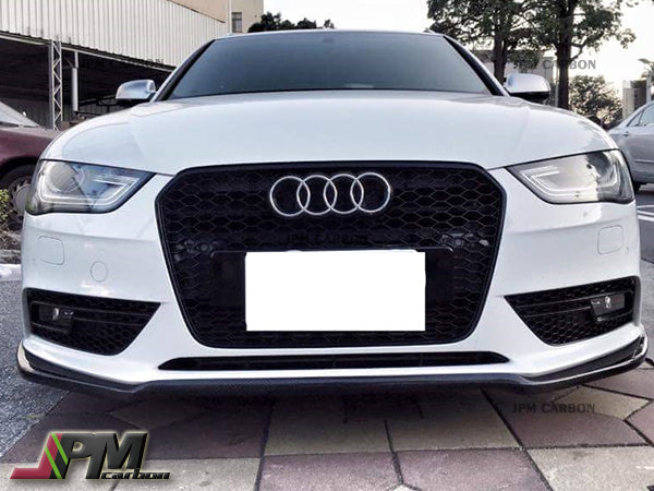 DP Style Carbon Fiber Front Add-on Lip Fits For 2013-2015 Audi A4 B8 Facelift with Standard Package