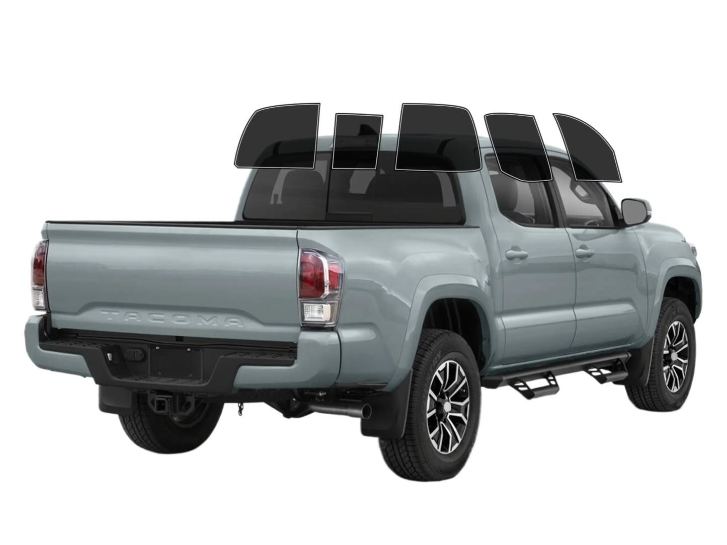 Precut Window Tint Kit for Toyota Tacoma Double Cab (2016–2023) | UV Block & Privacy Film
