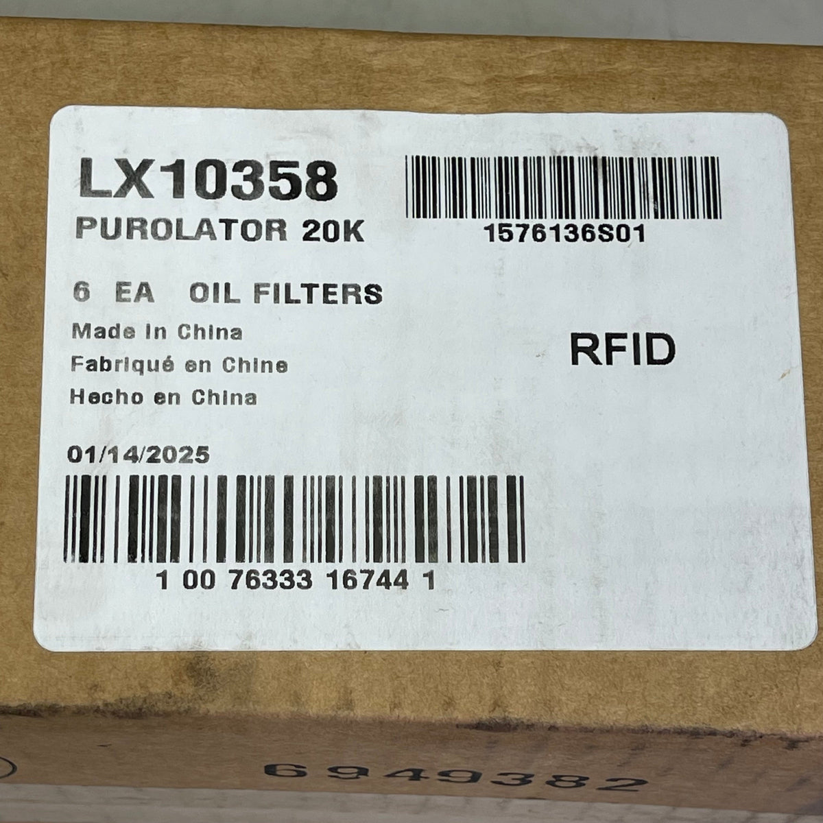PUROLATOR (6 PACK) Maximum Protection Oil Filter 20000 Miles LX10358