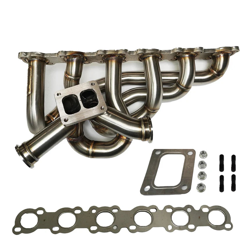 BULL BOOST PERFORMANCE RB20 RB25 RB26 DET T4 Top Mount Twin Scroll Turbo Manifold for Nissan Skyline GTR R32 R33 R34 – Dual 44mm Wastegate