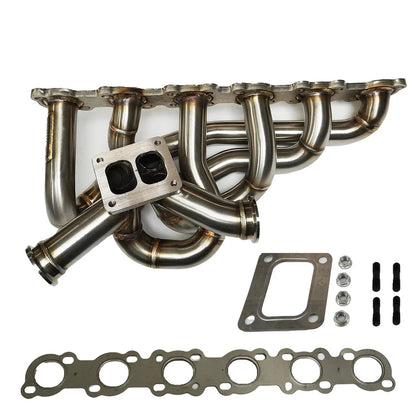 BULL BOOST PERFORMANCE RB20 RB25 RB26 DET T4 Top Mount Twin Scroll Turbo Manifold for Nissan Skyline GTR R32 R33 R34 – Dual 44mm Wastegate
