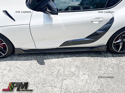 [JPMCarbon] AG Style Carbon Fiber Side Skirt Expansion Lips for FOR 2019-2026 Toyota GR Supra A90 A91