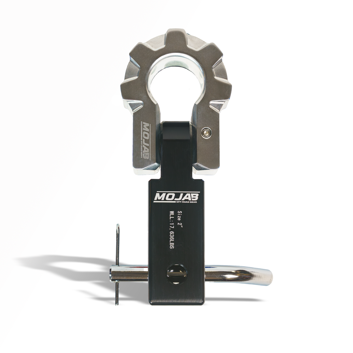 2'' Aluminum Hitch Receiver with Aluminum D-Shackle 9T-Ceramic coated