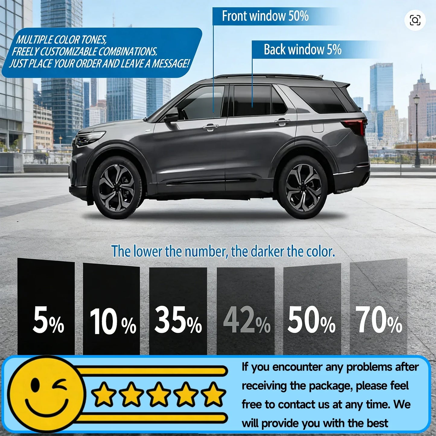 Precut Window Tint Kit for Toyota Corolla (2009–2013) | UV-IR Block & Privacy Film