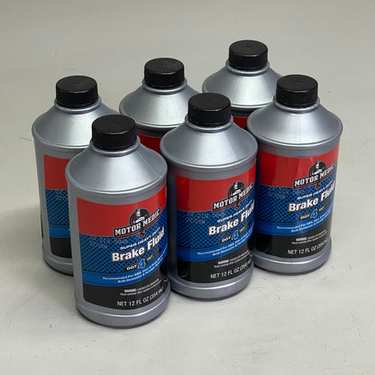 MOTOR MEDIC (6 PACK) Super Heavy Duty Dot 4 Brake Fluid 12 fl oz Grey M4512