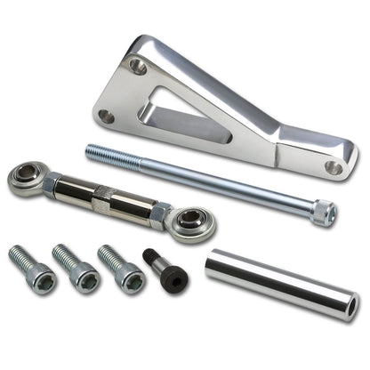 Chevrolet SBC Long Water Pump Alternator Bracket Set - Chrome