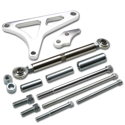 Ford SBF 351W Windsor Chrome Alternator Bracket Set