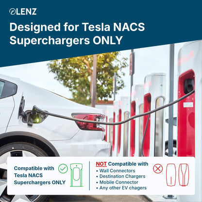LENZ NACS Supercharger to CCS Adapter, Charge non-Tesla EV at Supercharger stations UL 2252 Compliant SGS Listed (Collective)