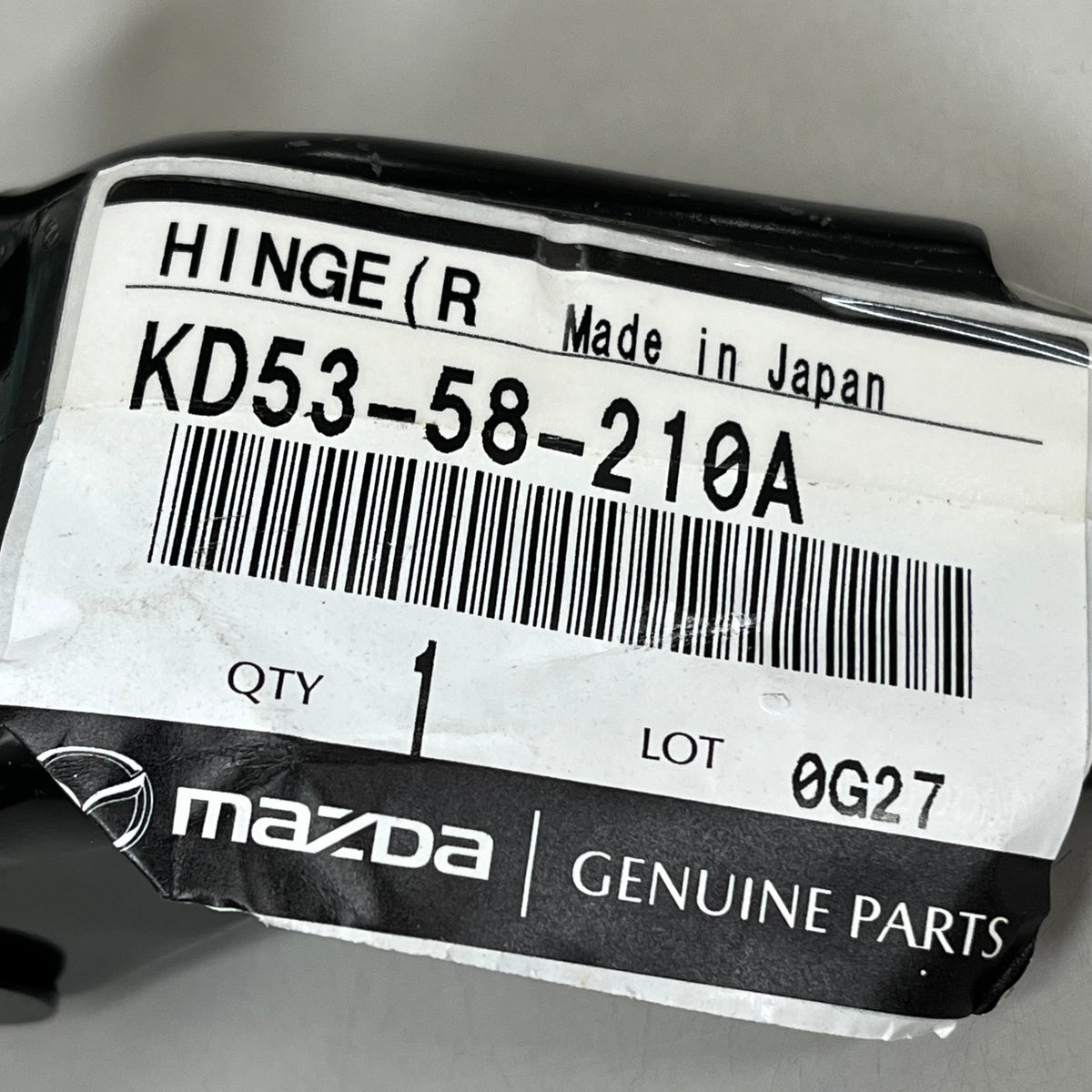 MAZDA Door Hinge 'A' (Right) CX-3 CX-30 Mazda3 & Mazda6 OEM Black KD53-72-210A