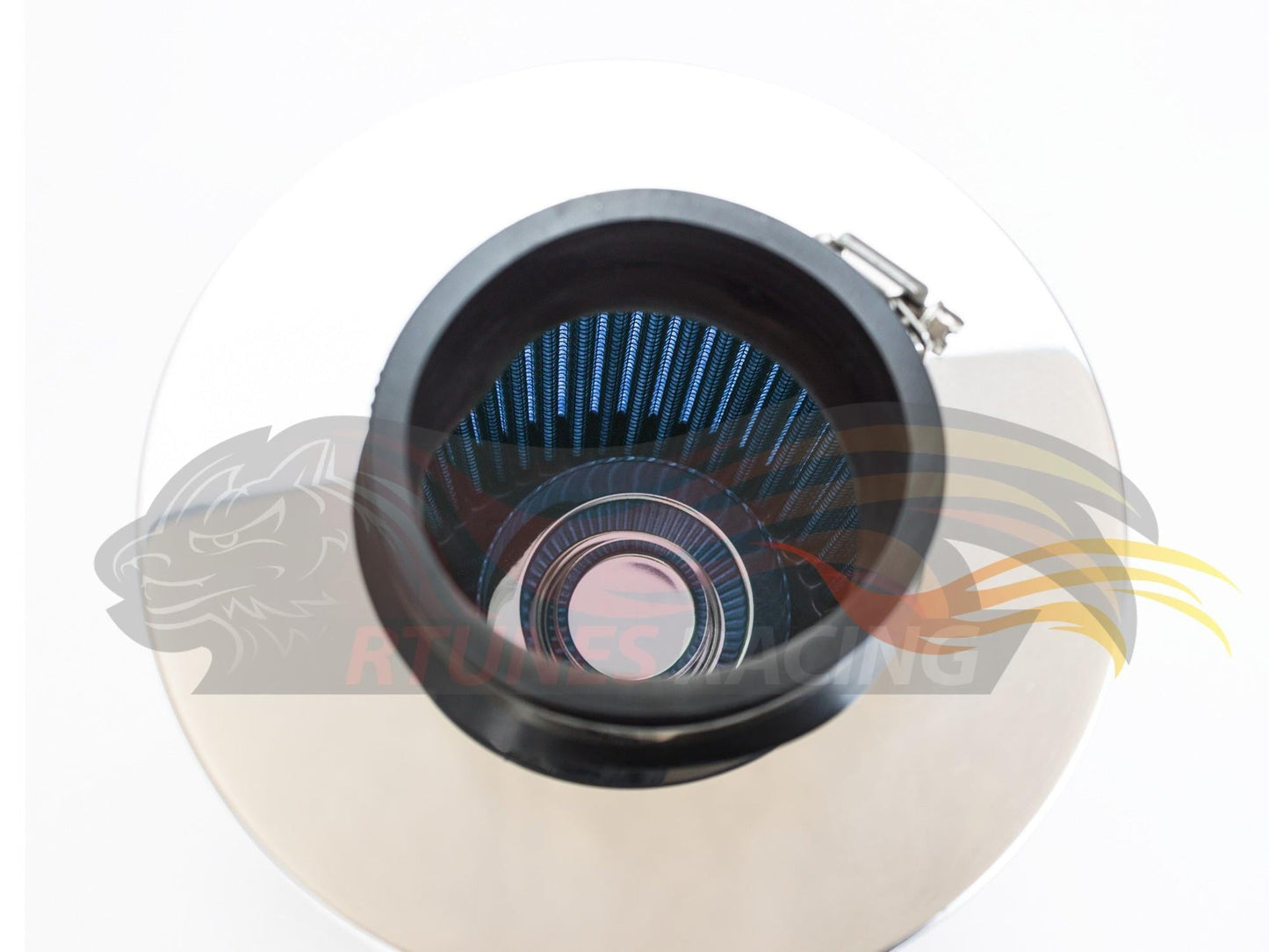 3” Inch (76mm) Universal Clamp-On Air Filter – Dry Washable Cone Intake Replacement | Rtunes Racing | BLUE AF3B