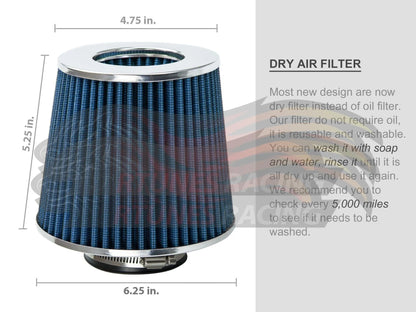 Short Ram Air Intake Kit For 1992-1996 Lexus ES300 Sedan3.0L V6 | Rtunes Racing | SI-TY-09BL