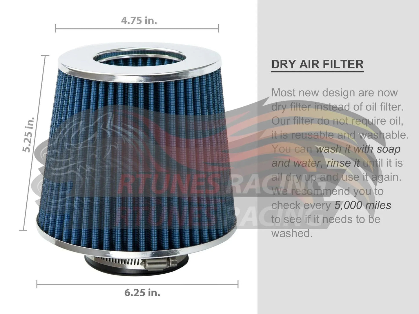 Short Ram Air Intake Kit For 1987-1991 Toyota Camry 2.0L L4 | Rtunes Racing | SI-TY-16BL