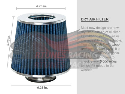 Short Ram Air Intake Kit For 1987-1991 Toyota Camry 2.0L L4 | Rtunes Racing | SI-TY-16BL