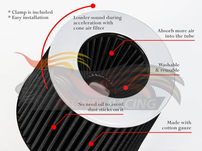 Short Ram Air Intake Kit For 1999-2004 Nissan Frontier/Xterra V6 & Supercharged | Rtunes Racing | WSI-NS-07GYB