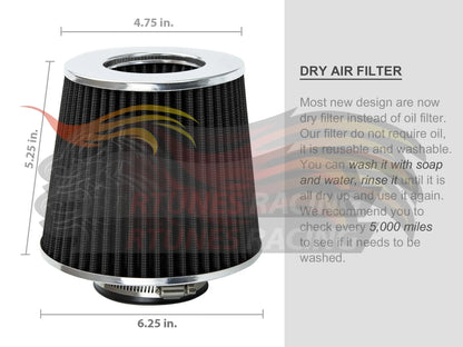Short Ram Air Intake Kit For 2000-2003 Toyota Rav4 2.0L L4, 2004-2005 Toyota Rav4 2.4L L4 | Rtunes Racing | SI-TY-12CK
