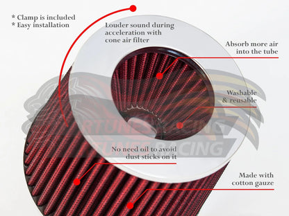 Short Ram Air Intake Kit For 2008-2014 Mitsubishi Lancer 2.0L, 2.4L L4 N/A Only | Rtunes Racing | SI-MT-08RD