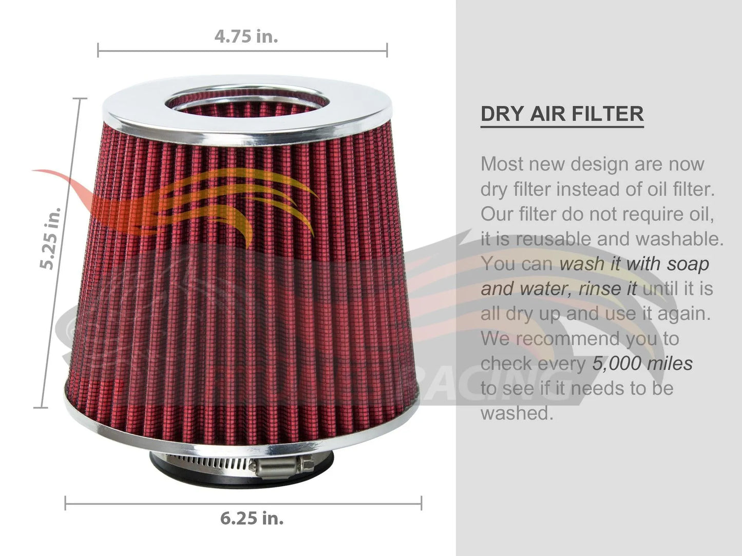 Short Ram Air Intake Kit For 2000-2002 Lincoln Ls 3.0L V6 | Rtunes Racing | SI-LC-01RD