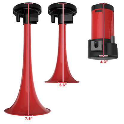 Red Air Horn x2 with Compressor