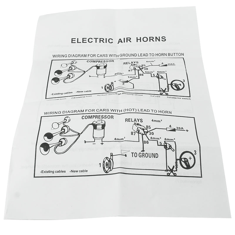 Red Air Horn x2 with Compressor