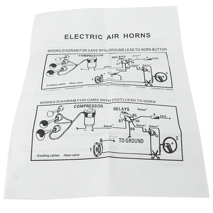 Red Air Horn x2 with Compressor