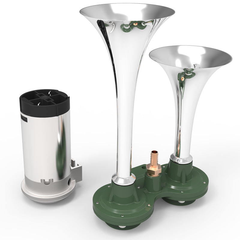 Chrome 115db x2 Air Horn w/ Compressor Kit