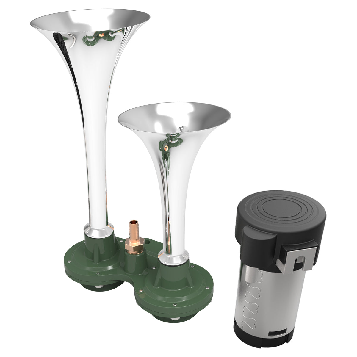 Chrome 115db x2 Air Horn w/ Compressor Kit